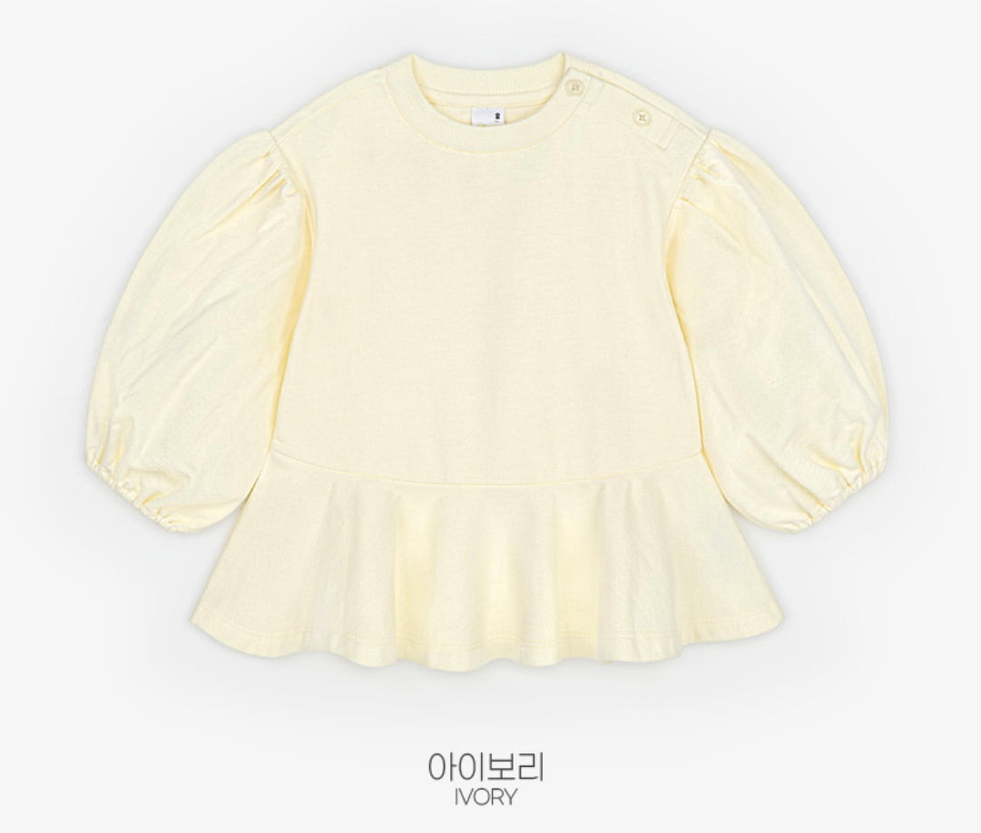 Prin Puff T-shirt - Ivory / Yellow / Pink