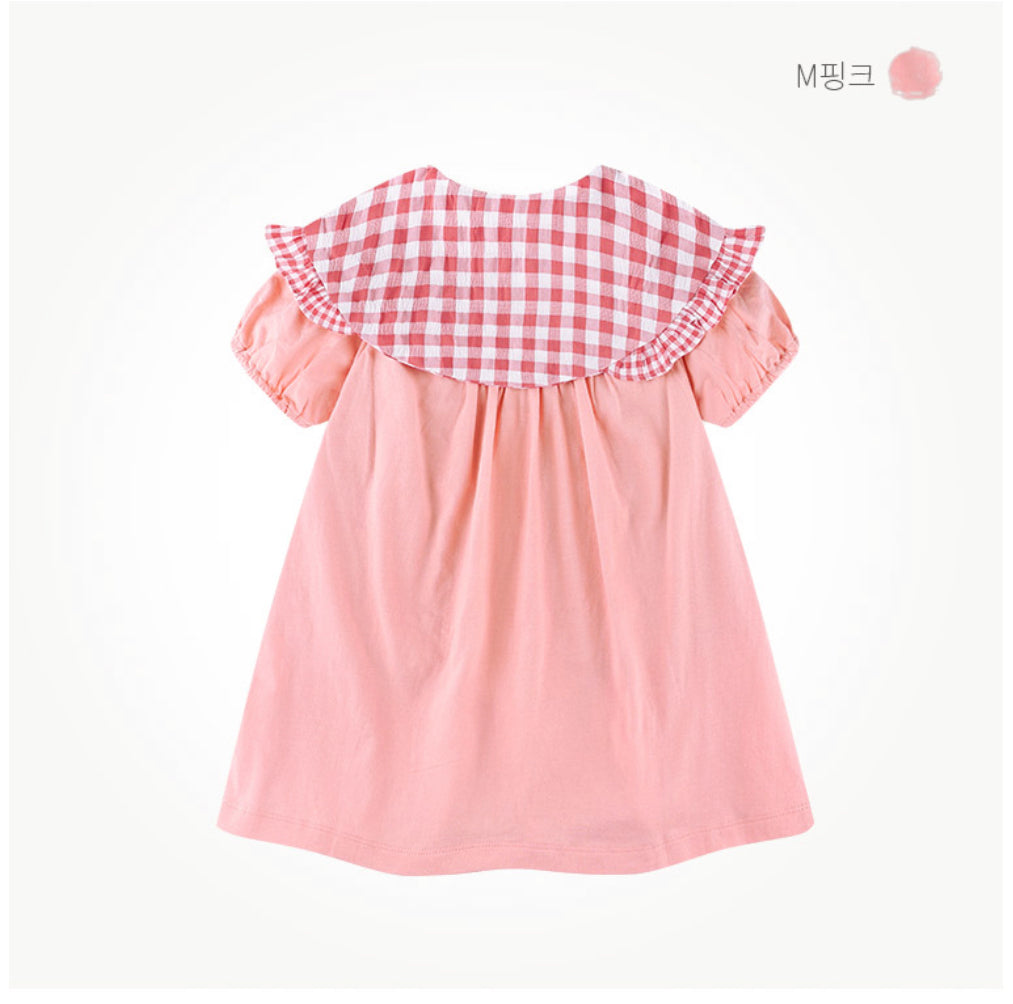 New Check Sweet Dress - Red / Pink
