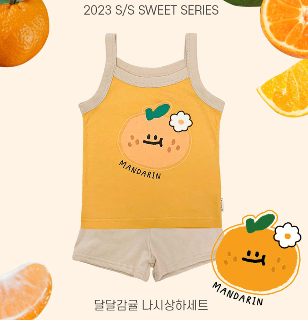 Sweet Orange Shorts Set