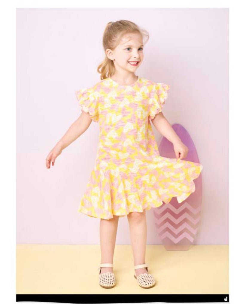 Lovey-Dovey Heart Dress - Pink / Yellow