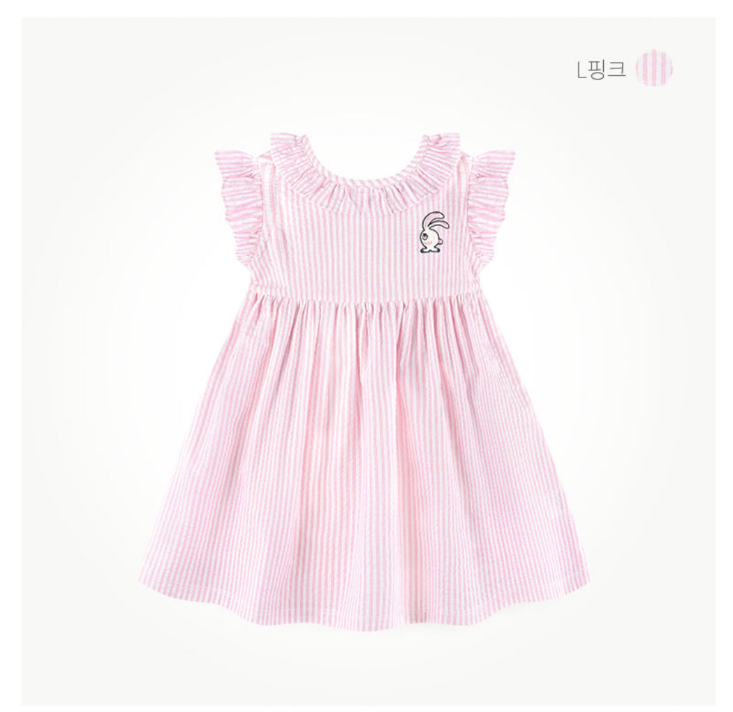 Ttotto Stripe Dress - Pink / Blue