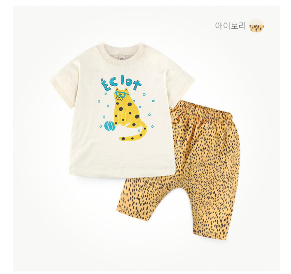 Cheetah Shorts Set